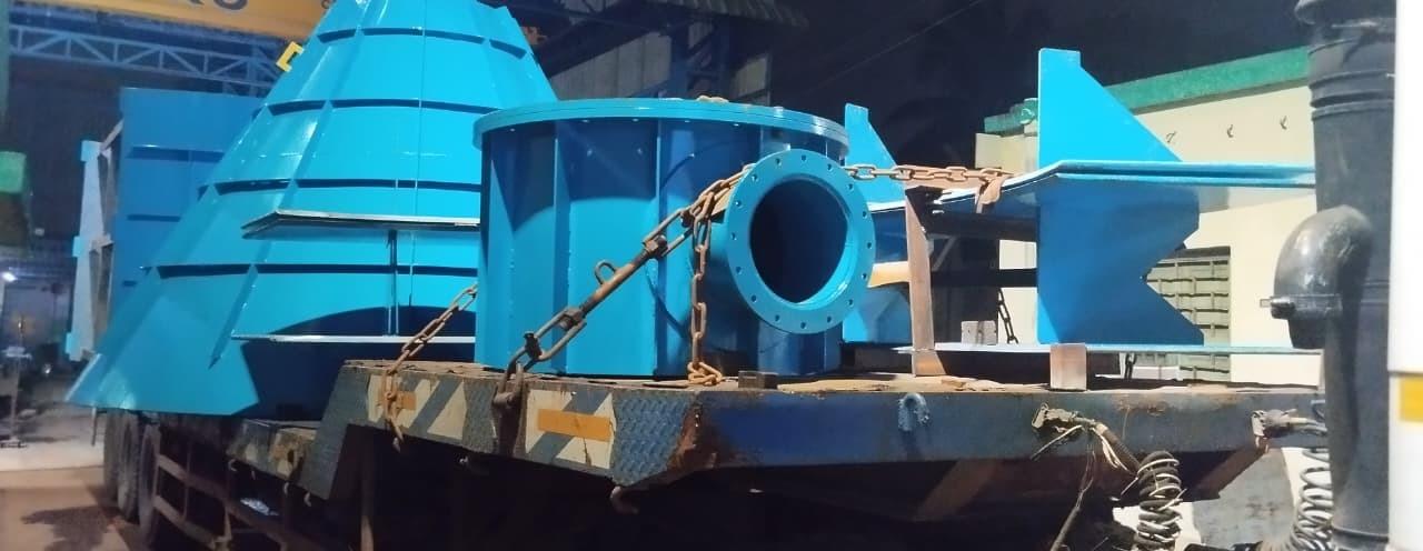 Fabricated equipment secured for dispatch