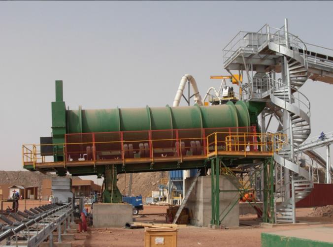 ATCO rotary drum scrubber installed at site